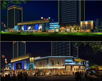 甘肅樓體亮化-正上新世界商業(yè)樓亮化工程